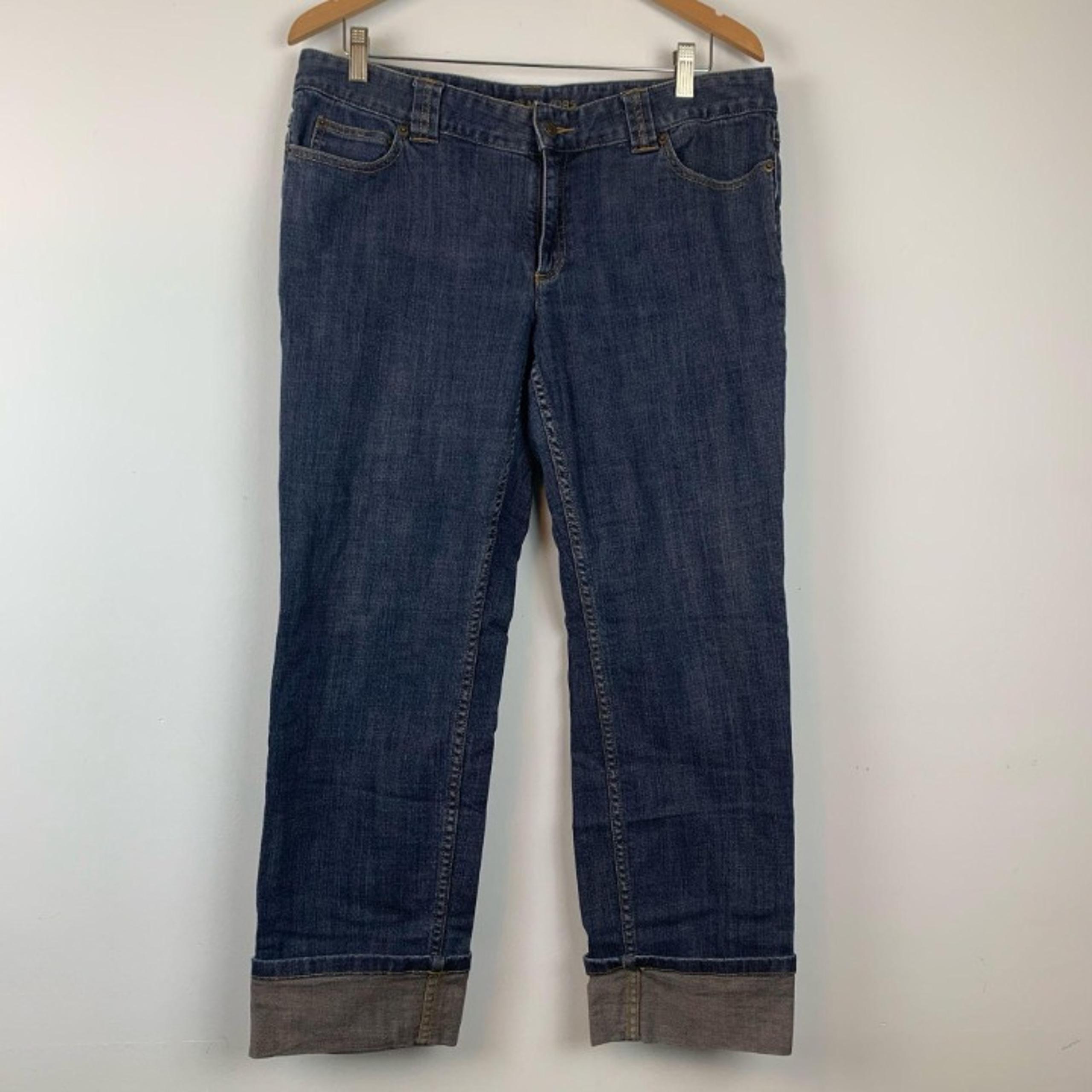 Michael Kors Cuffed Jeans w/ Gold Accent