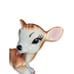 Vintage Standing Deer Fawn Ceramic Figural Planter Lane 1950s 9 Inches