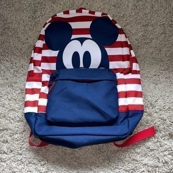 Disney Mickey Mouse Americana Backpack Red/Blue Stripes