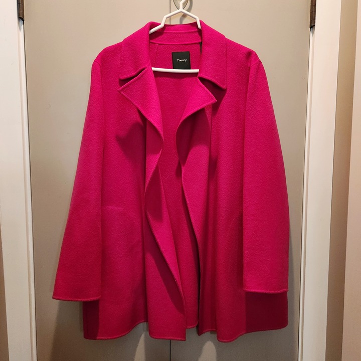 Theory Open Front Coat in Double-Face Wool-Cashmere