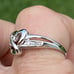 Solid 10k white gold genuine diamond heart ring sz 6.75 Kay Jewelers