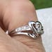 Solid 10k white gold genuine diamond heart ring sz 6.75 Kay Jewelers