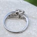 Solid 10k white gold genuine diamond heart ring sz 6.75 Kay Jewelers