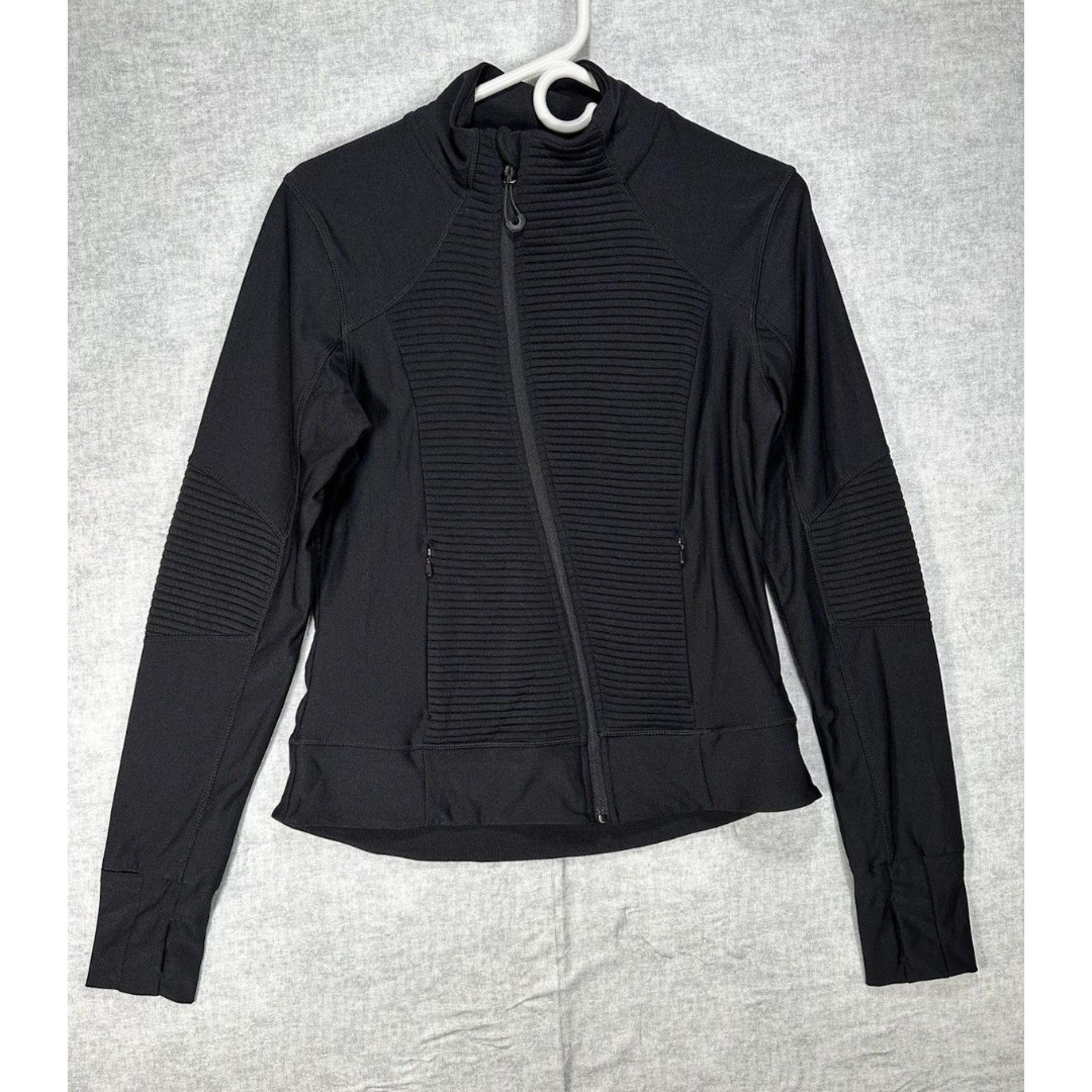 Mondetta Asym Full Zip Sweatshirt Jacket w THs & Hand Warmers BLACK Small