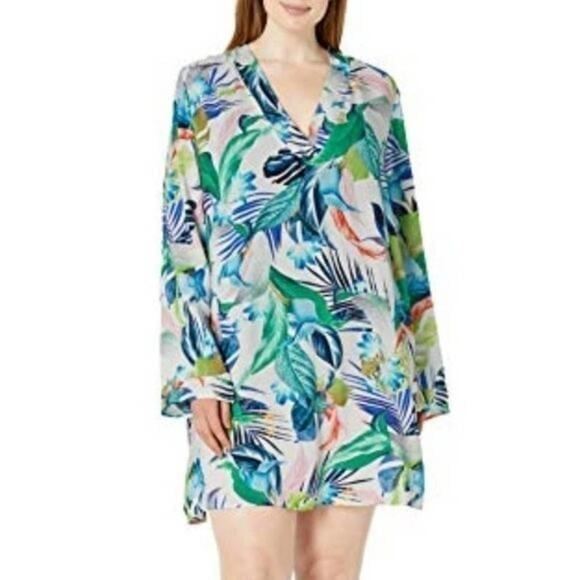 La Blanca In The Moment Tropical Swim Coverup size large plus size 1X Large New!