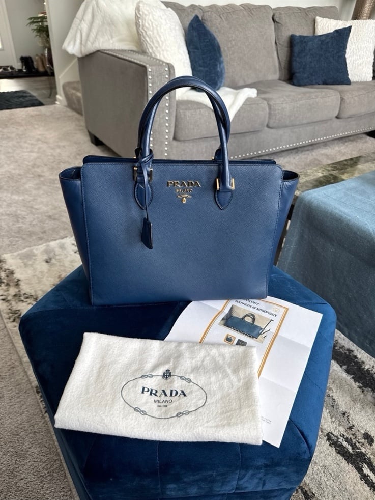 Authentic Prada Saffiano leather bag. With Entrupy Certificate of Authenticity.
