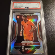 2022 Prizm World Cup Qatar Cody Gakpo Silver Prizm PSA Rookie