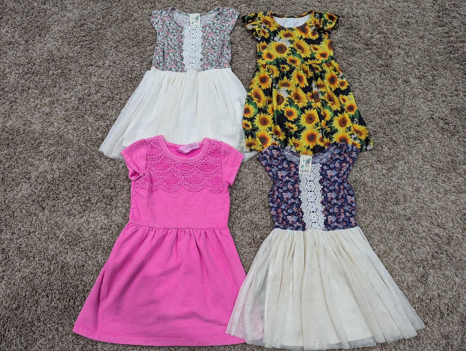 3t girl spring summer dresses floral lace tulle boutique twirl