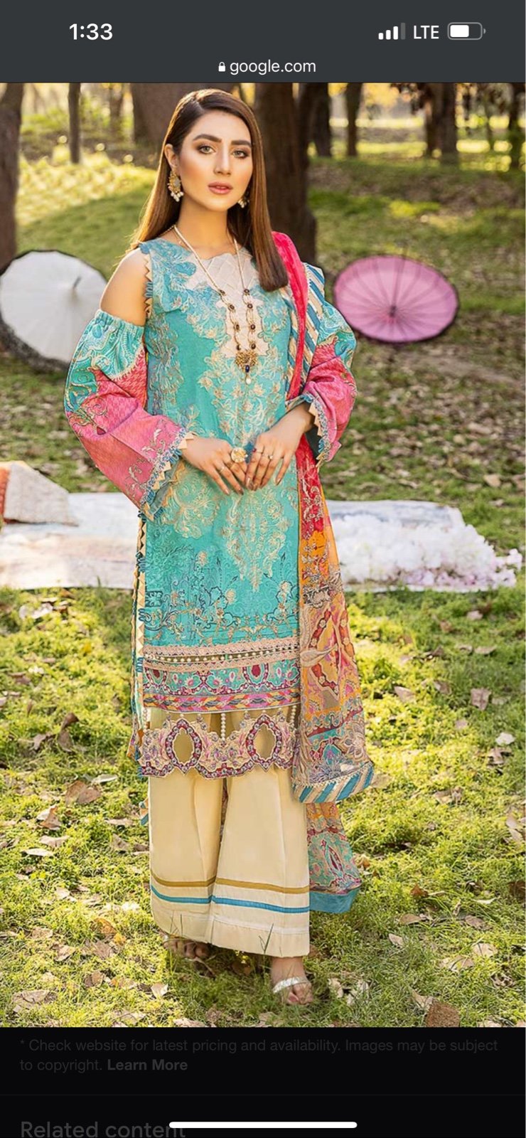 New 3 piece Laxauary Lawn Salwarkameez women dress