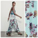 NWT. Zara Blue Strapless Printed Jumpsuit. Size M.