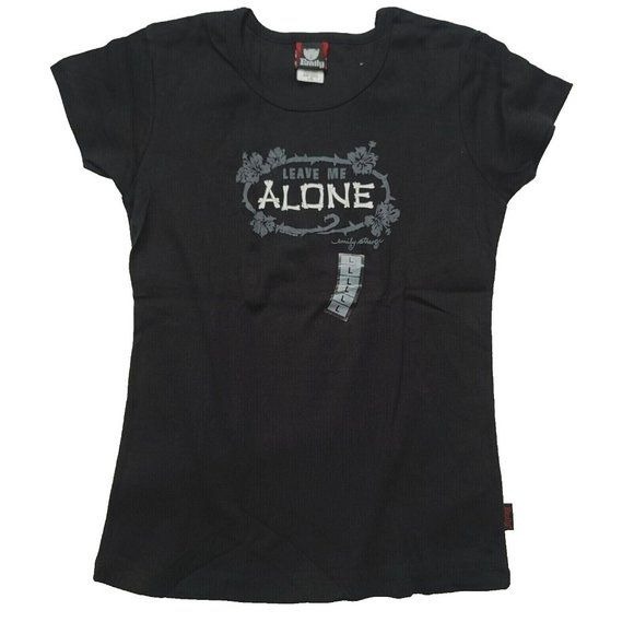 Vintage Emily the Strange Tshirt, Leave me Alone, Black, Small