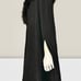 Women's Vintage J. Peterman Black Wool Cape with Huge Cashmere Collar Size L
