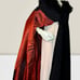 Women's Vintage J. Peterman Black Wool Cape with Huge Cashmere Collar Size L