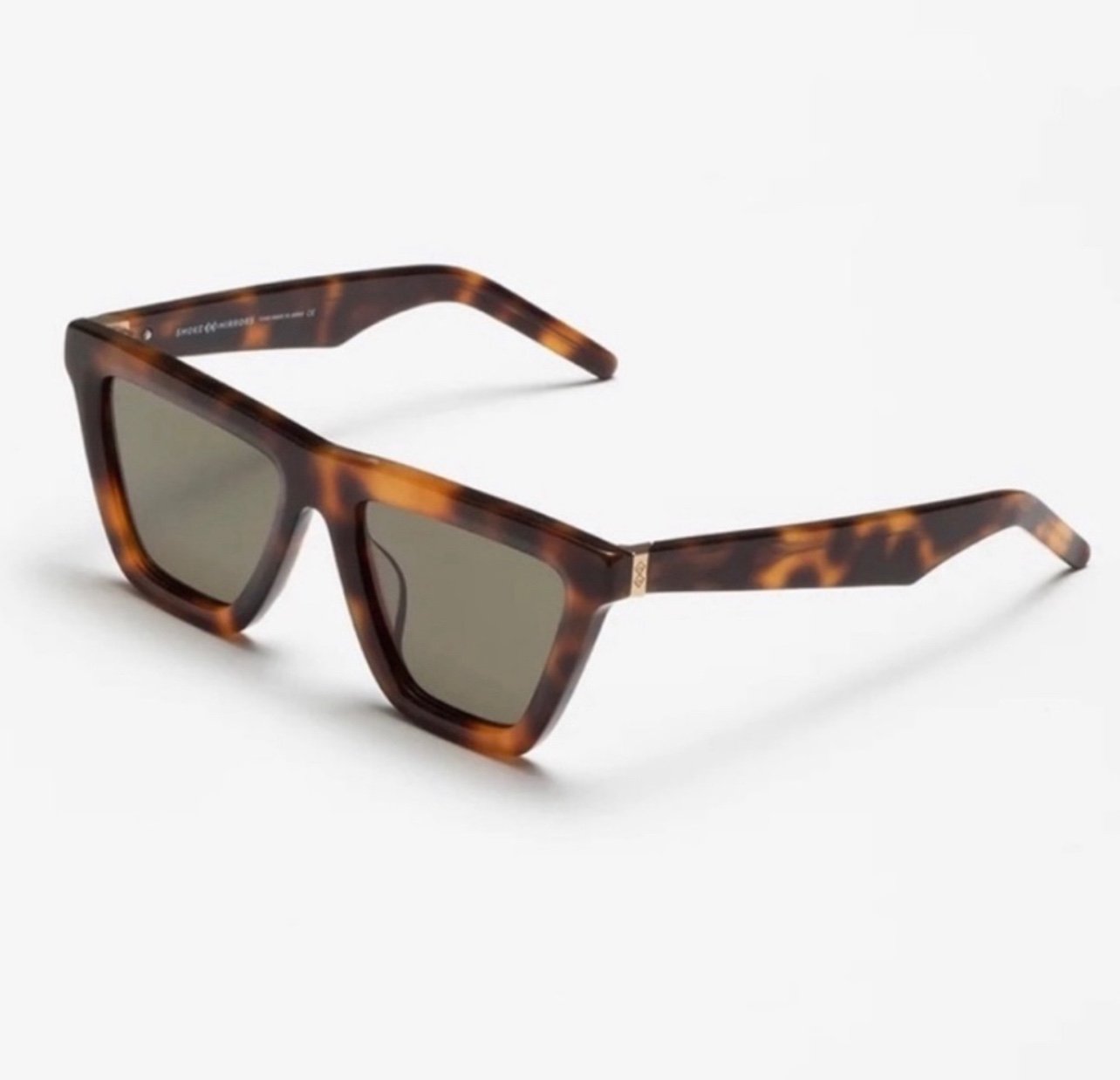 NEW Smoke x Mirrors Felix Tortoise Green Lenses Sunglasses NWT