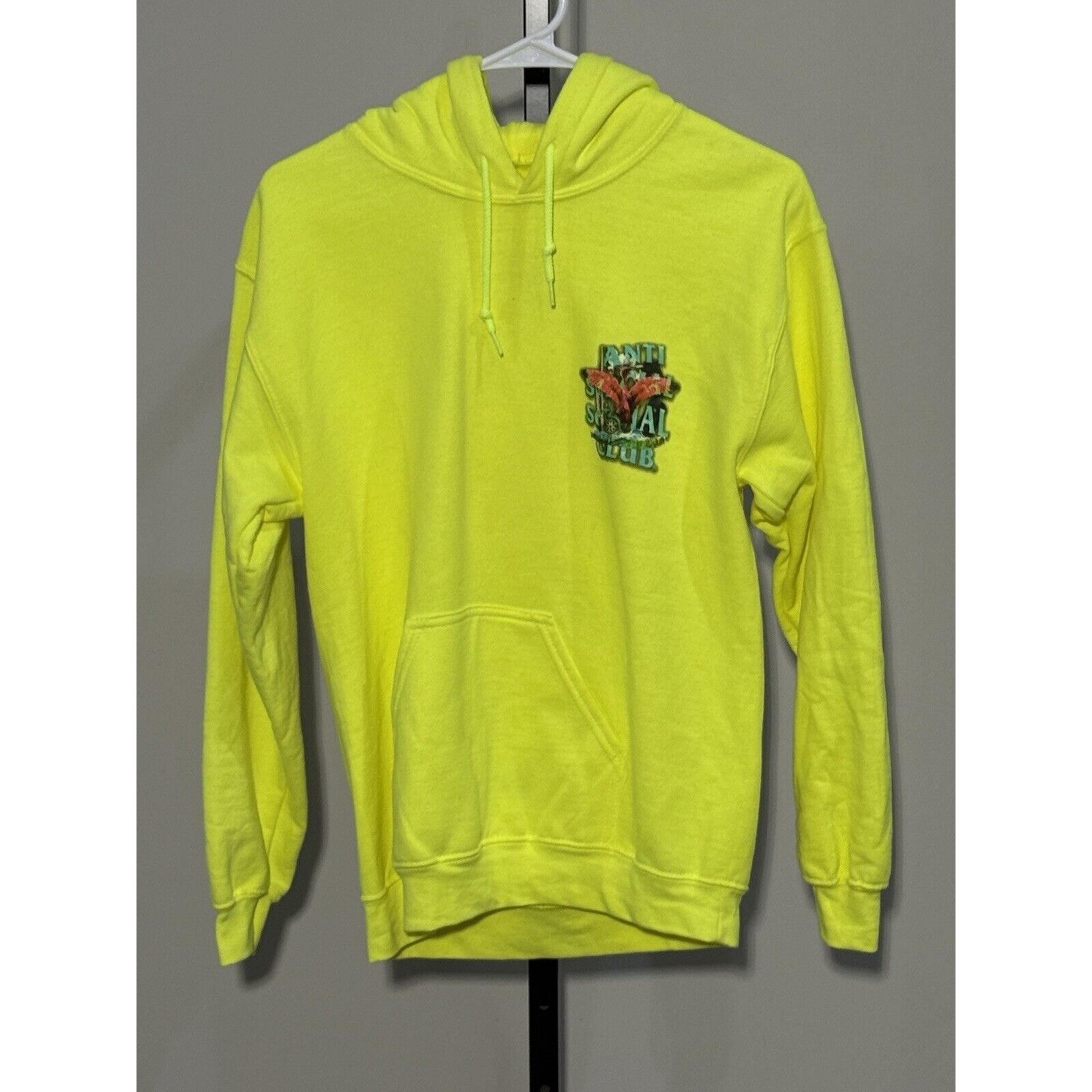 Anti Social Social Club Hoodie Traffic Yellow (ASSW338) Men's Size Small
