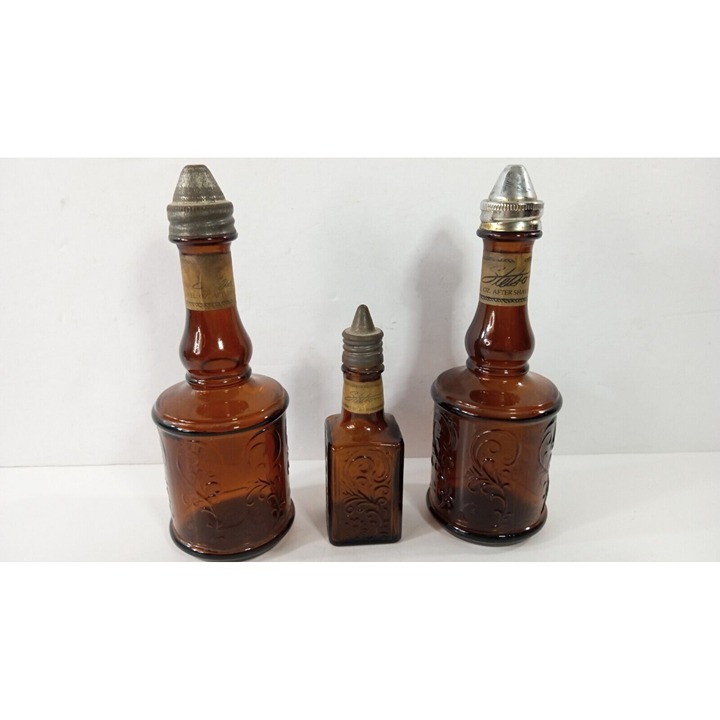 Vintage Stetson Aftershave Bottles Set - 5oz, 1.5 oz
