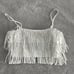 Silver and white cowgirl fringe set
