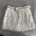 Silver and white cowgirl fringe set