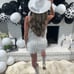 Silver and white cowgirl fringe set