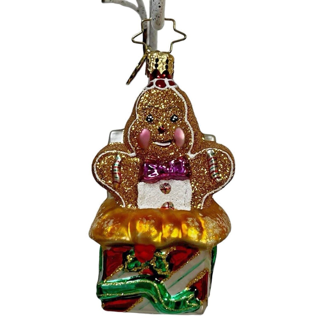 NWT Christopher Radko Christmas Ornament - SWEET SURPRISE GEM Gingerbread w/ Box