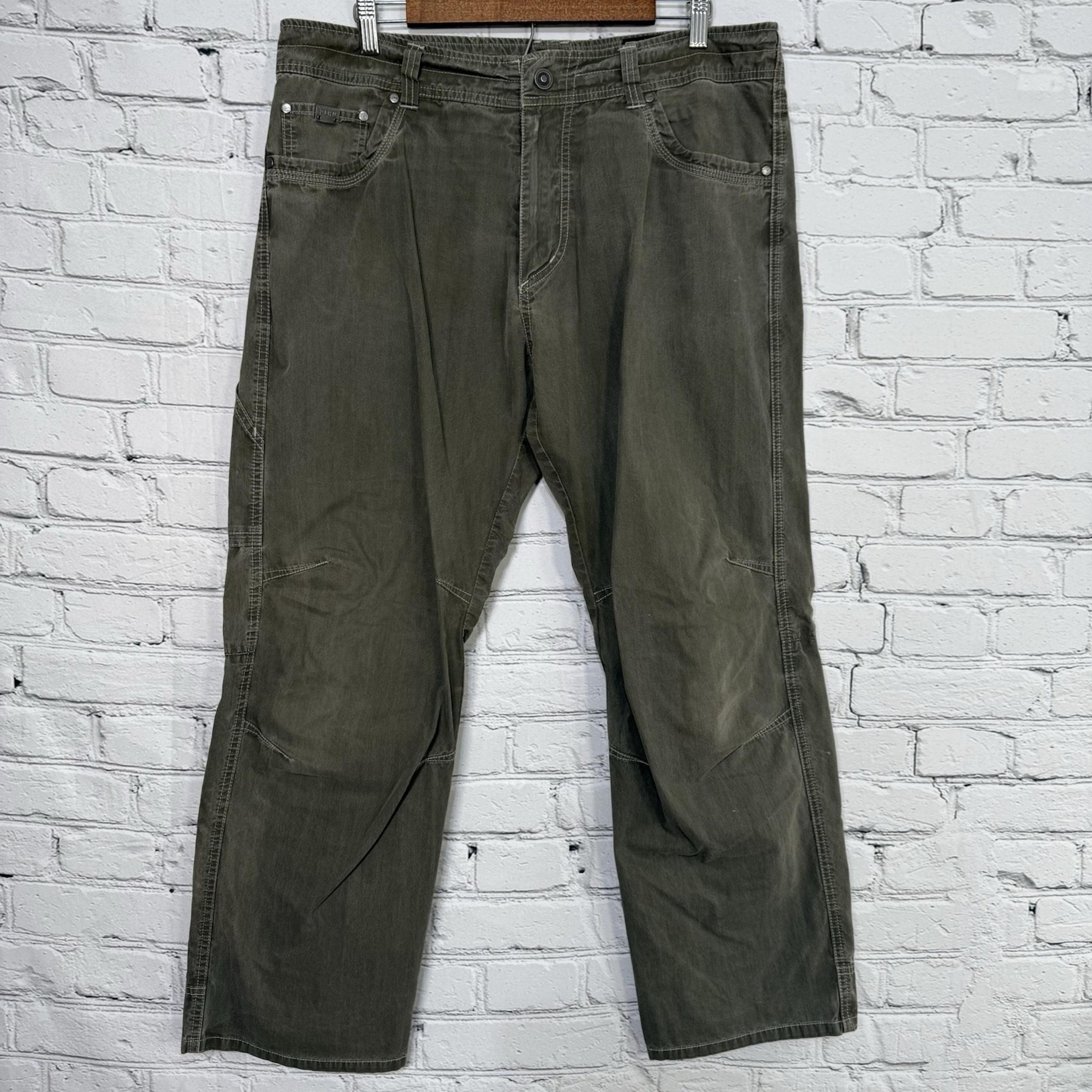 Kuhl Revolvr Mens Pants 36x30 Khaki Gray Patina Dye Outdoor Hiking Durable 5232