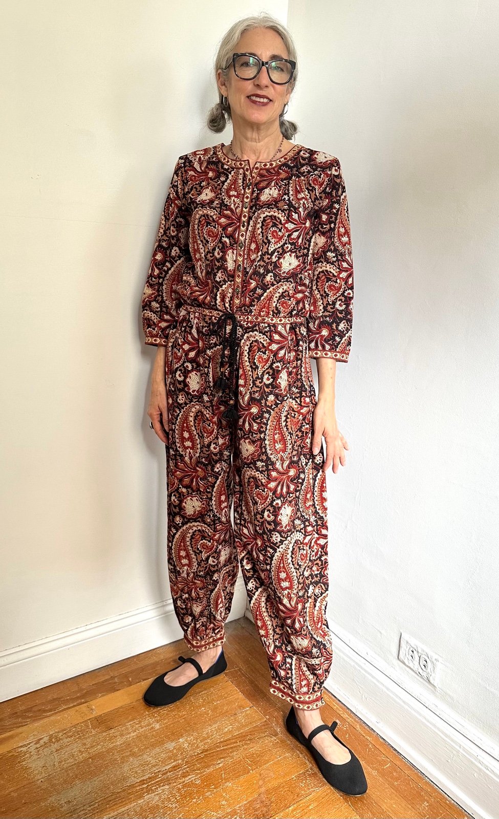 Anohki Printed Cotton Jumpsuit size Medium