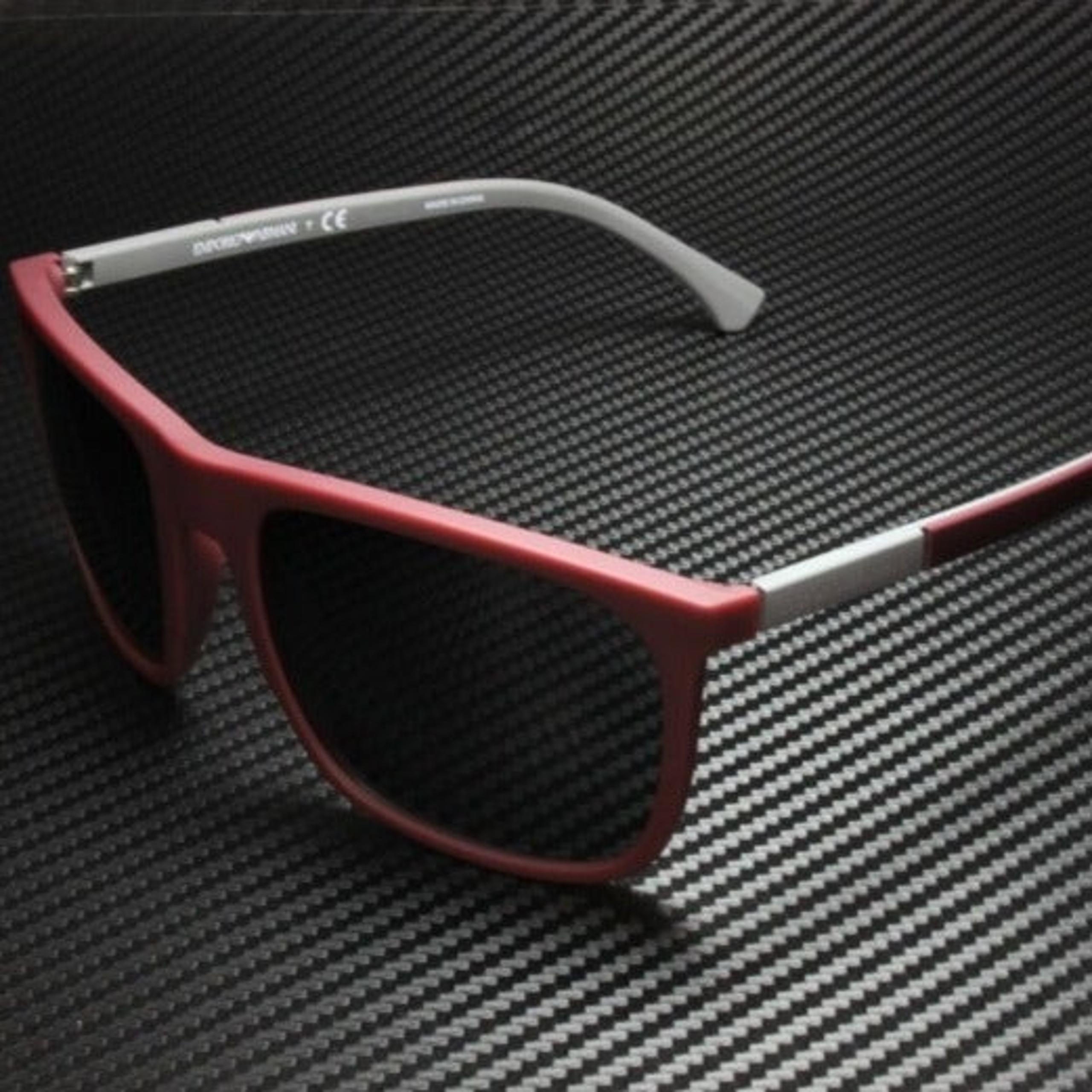 Emporio Armani Men's Rubber Bordeaux and Grey 59mm Sunglasses!