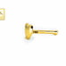 Solid 14kt gold nose piercing with an all gold heart mark 14k New