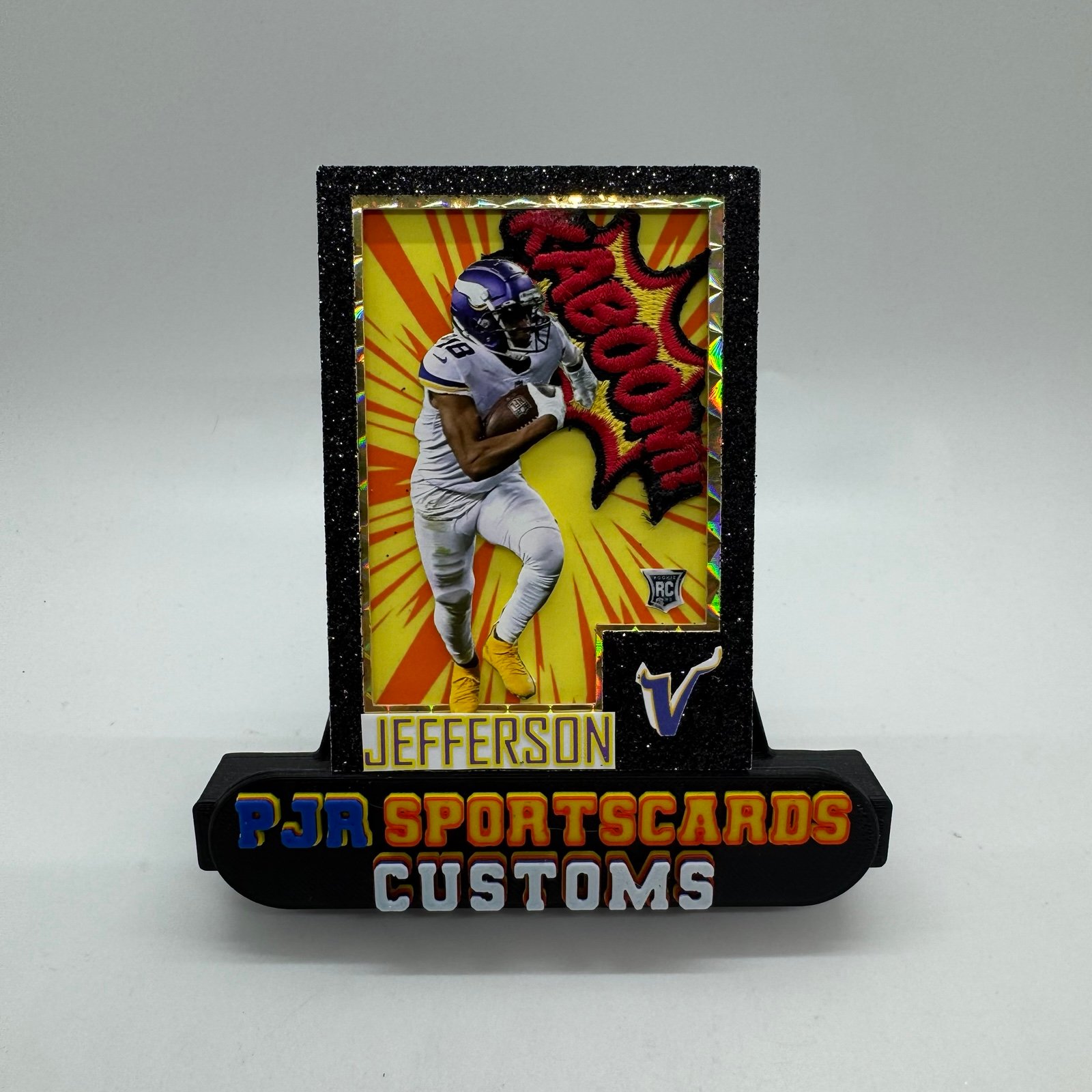Custom made art card ACEO of Justin Jefferson Minnesota Vikings