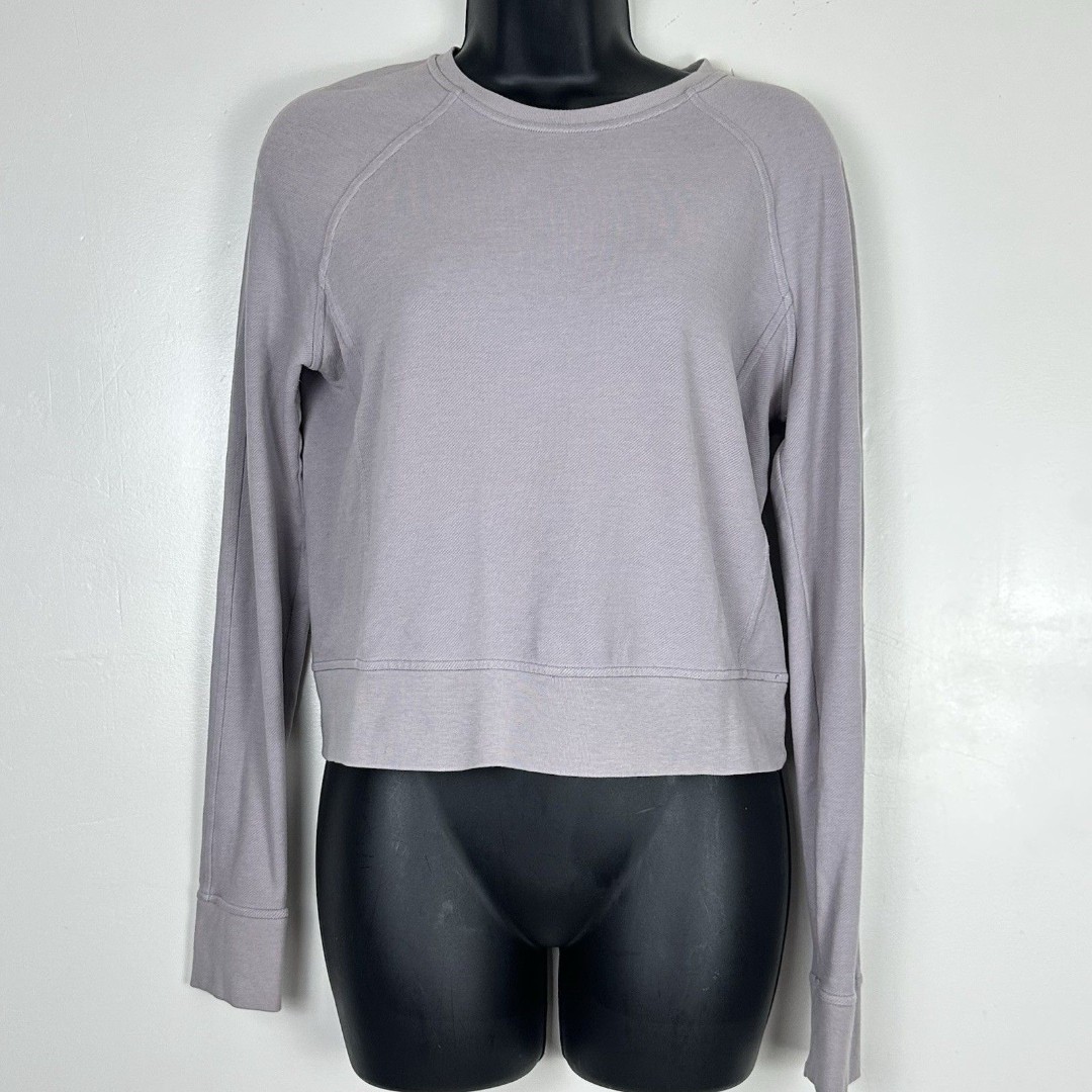 Lululemon Every Moment Pima Cotton Blend Crew - VIntage Quartz Size 4
