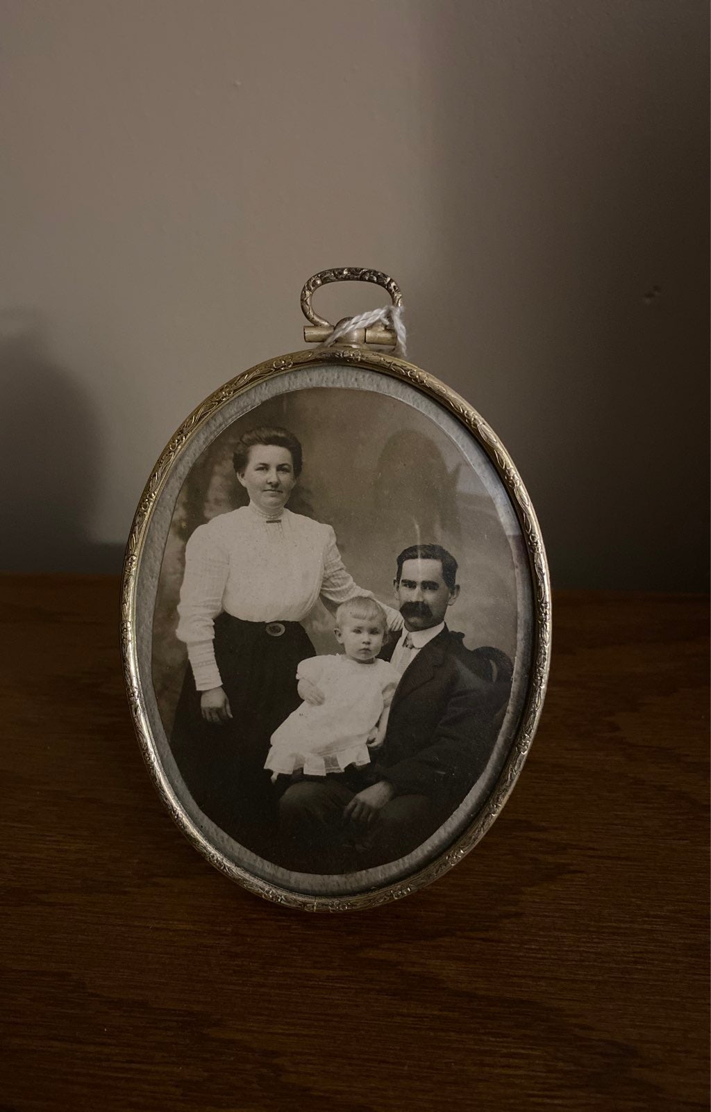 Antique black and white picture frame