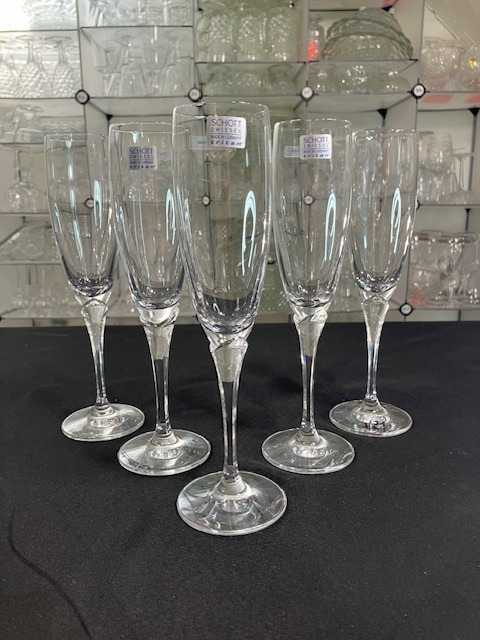 Ballet by Schott-Zwiesel - Five Vintage Fluted Champagne Glasses