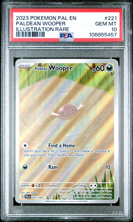 Paldean Wooper #221 Pokémon Scarlet & Violet PSA 10 - Illustration Rare