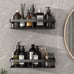 Punch-free Bathroom Shelf Wall Mounted Luxury Storage Rack Kitchen Organizer