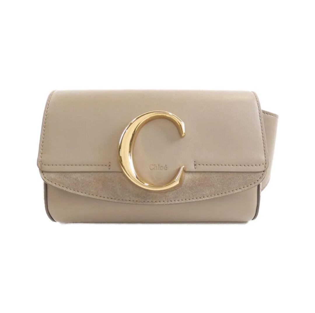 Beige Body Bag with Chloé C Logo