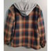 American Outback Mens Size Medium Sherpa Lined Fleece Plaid Flannel Jacket Hood