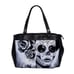 Felicity Large Bag | Lowbrow Tattoo Sugar Skull Art Black and White Purse