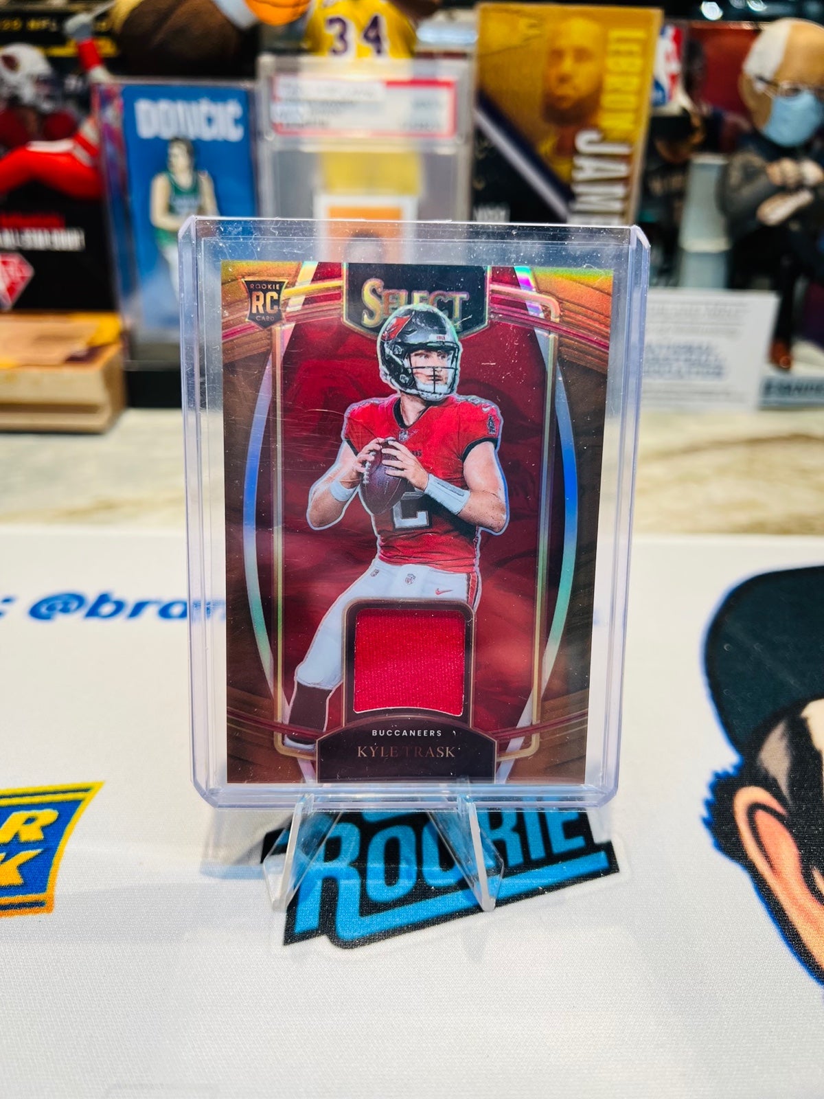 KYLE TRASK RC 2021 Select Red Prizm Jersey Swatch /49 Color Match RC Buccaneers