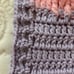 Crochet Afghan Toddler Size 56”x 43” Hand Crafted Lavender & Pink Square NEW