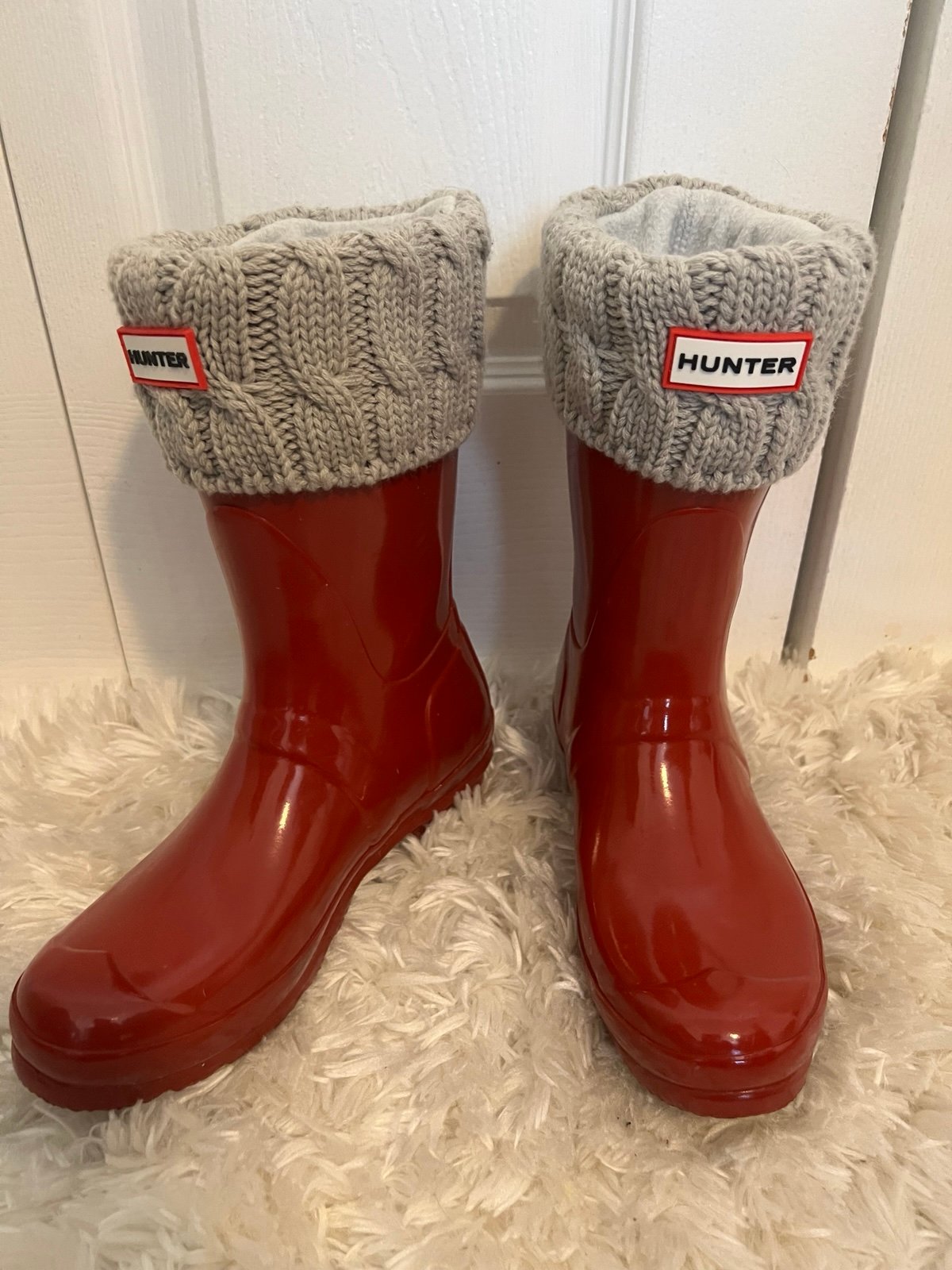 Hunter Boots with socks