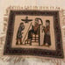 Hand-Printed Wall Hanging Tablecloth 100% Cotton Hand-Made 17 x 17 Multi Color