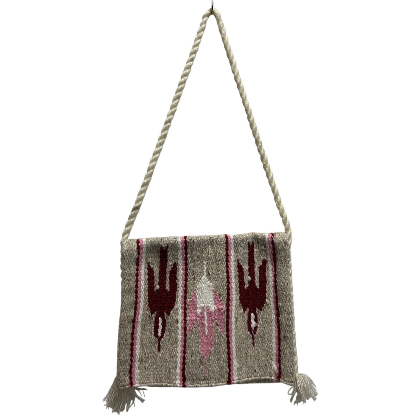 El Paso Saddle Blanket Co Art Aztec Hippie Boho Shoulder Bag Southwestern Wool