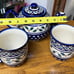Pottery Beautiful handmade Polish teapot in cobalt blue decorated with cups