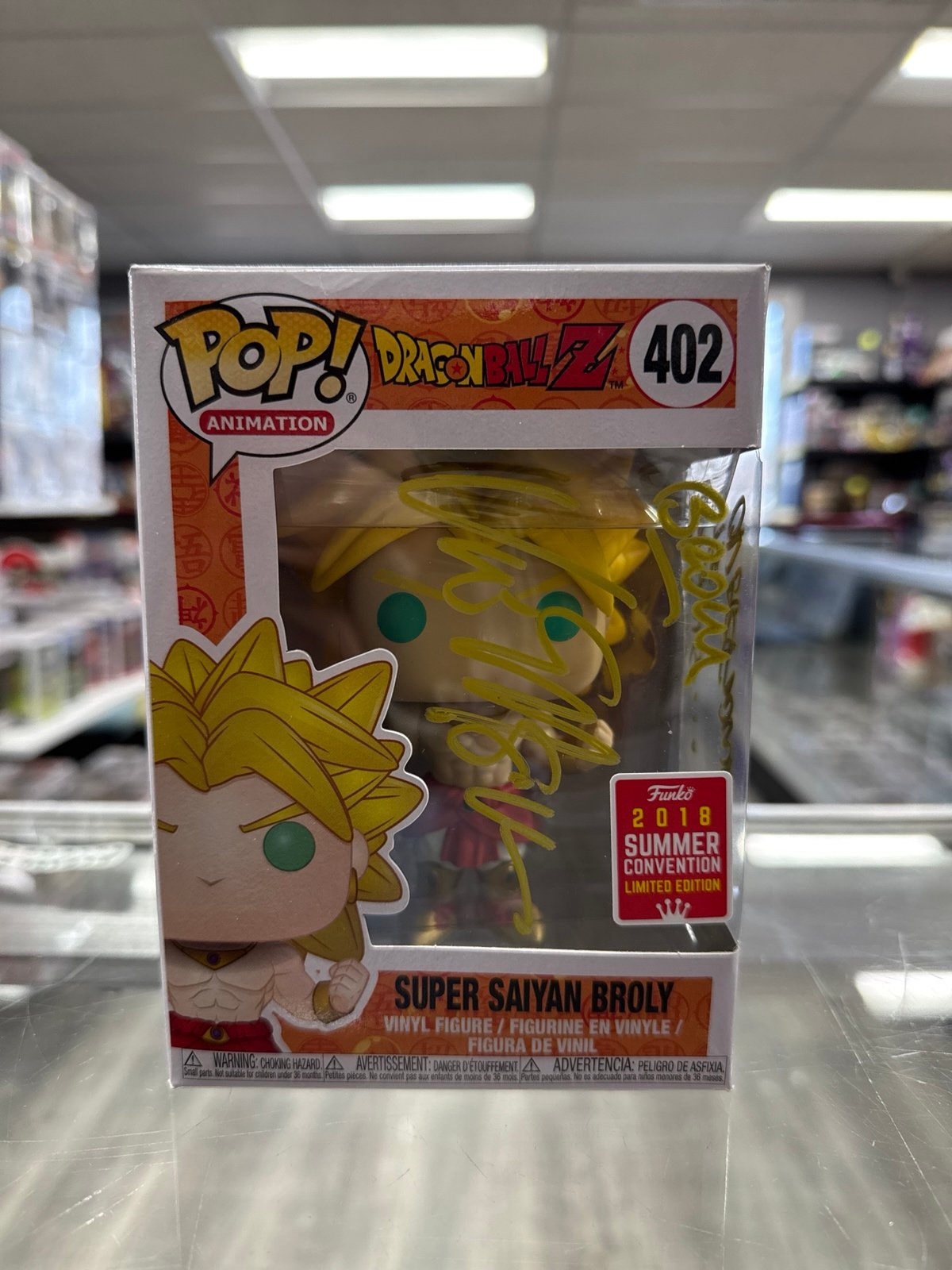 Dragon Ball Z Super Saiyan Broly Signed Funko Pop