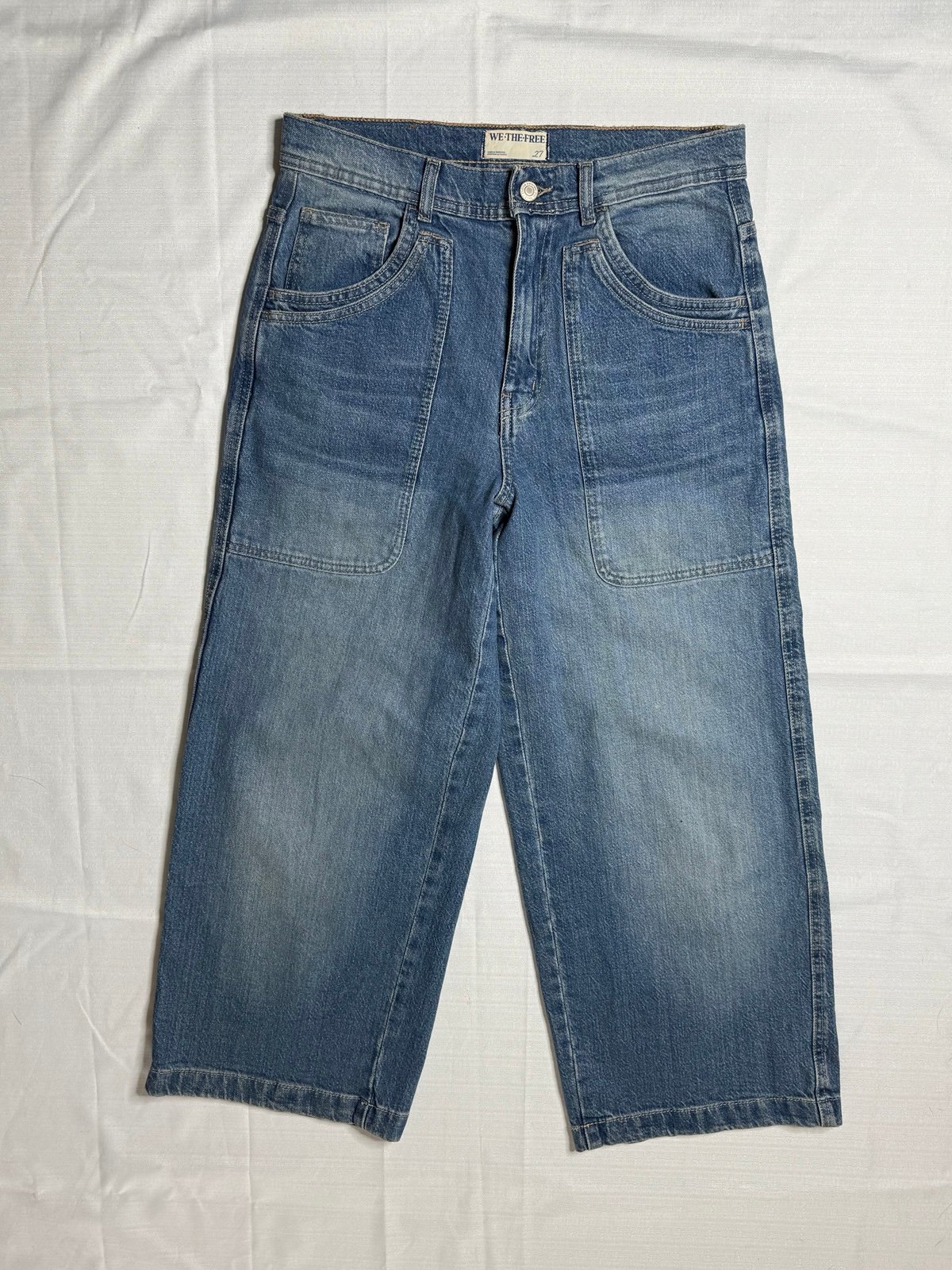 We The Free People Piper Wide Leg Double Pockets Jeans Women's Sz: 27