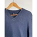 Gap Lambswool Angora Sweater V Neck Navy Blue Ribbed Knit Mens Medium