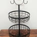 SAYZH 2-Tier Fruit Basket Bowl Vegetable Storage with Dual Banana Tree Hanger a