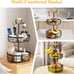 SAYZH 2-Tier Fruit Basket Bowl Vegetable Storage with Dual Banana Tree Hanger a