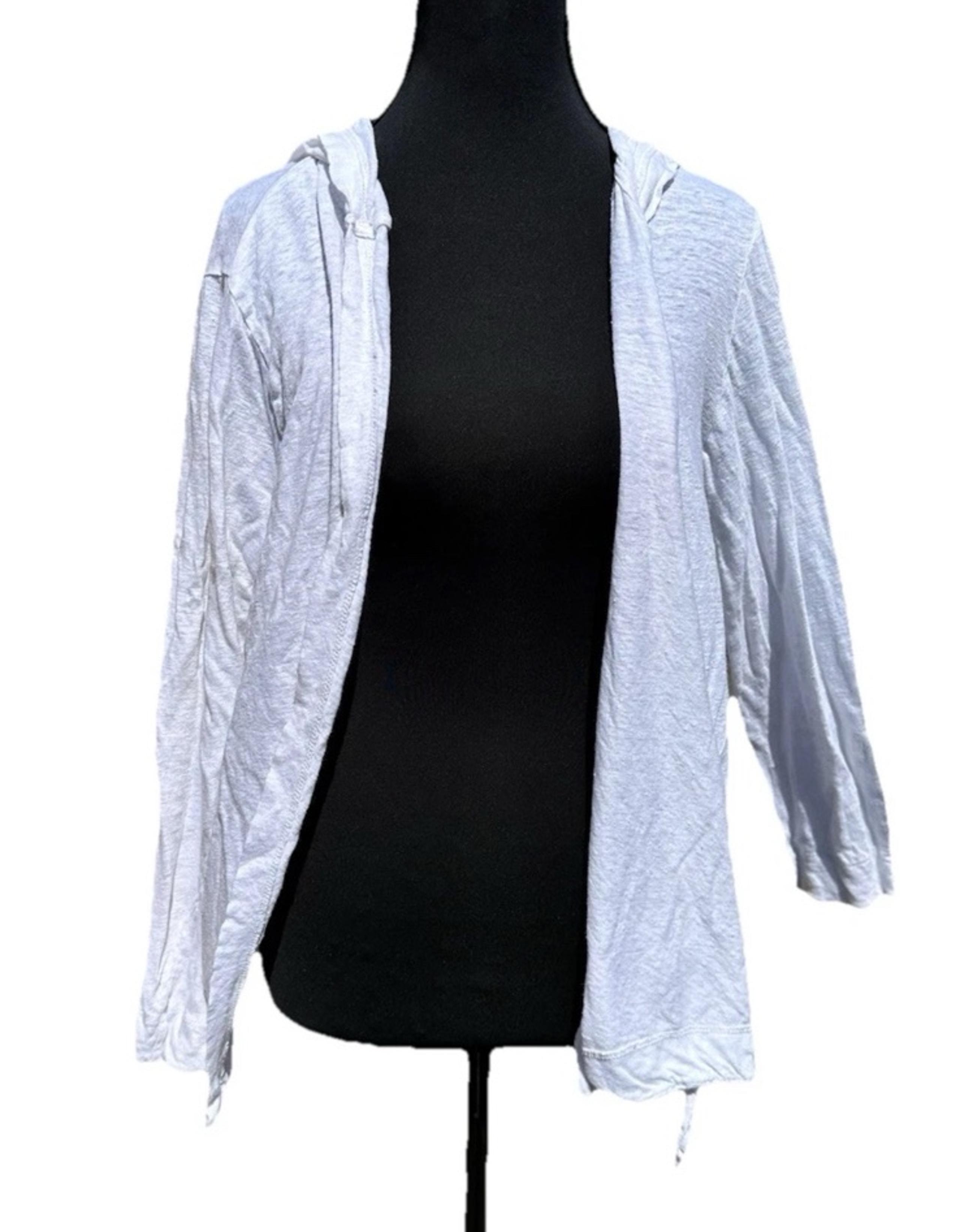 Tahari 100% Linen Cardigan Open Front White Size XLarge XL Minimalist Basic Cozy