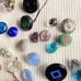 Group of 50+ Vintage Glass Buttons Grab Bag